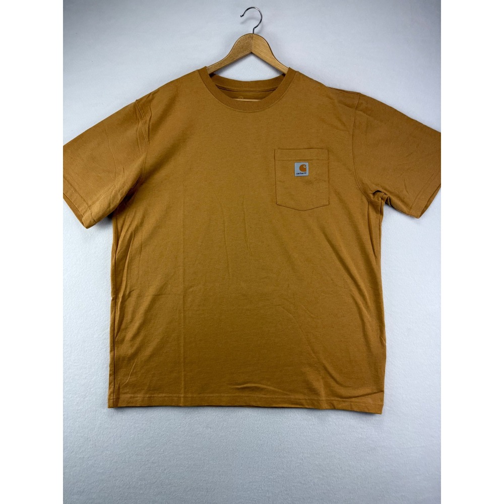 Carhartt Pocket T-Shirt Mens XL Original Fit Mustard Yellow Short Sleeve Tee
